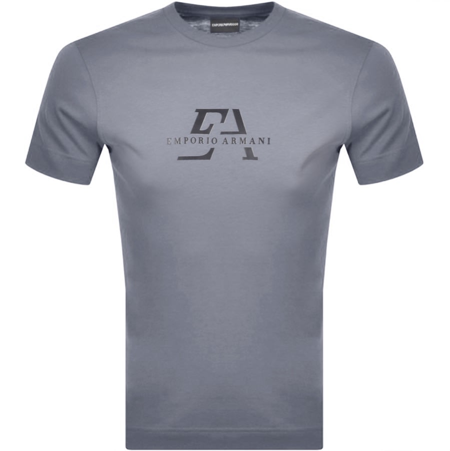 Alternative Image for ProductEmporio Armani Crew Neck Logo T Shirt Grey1
